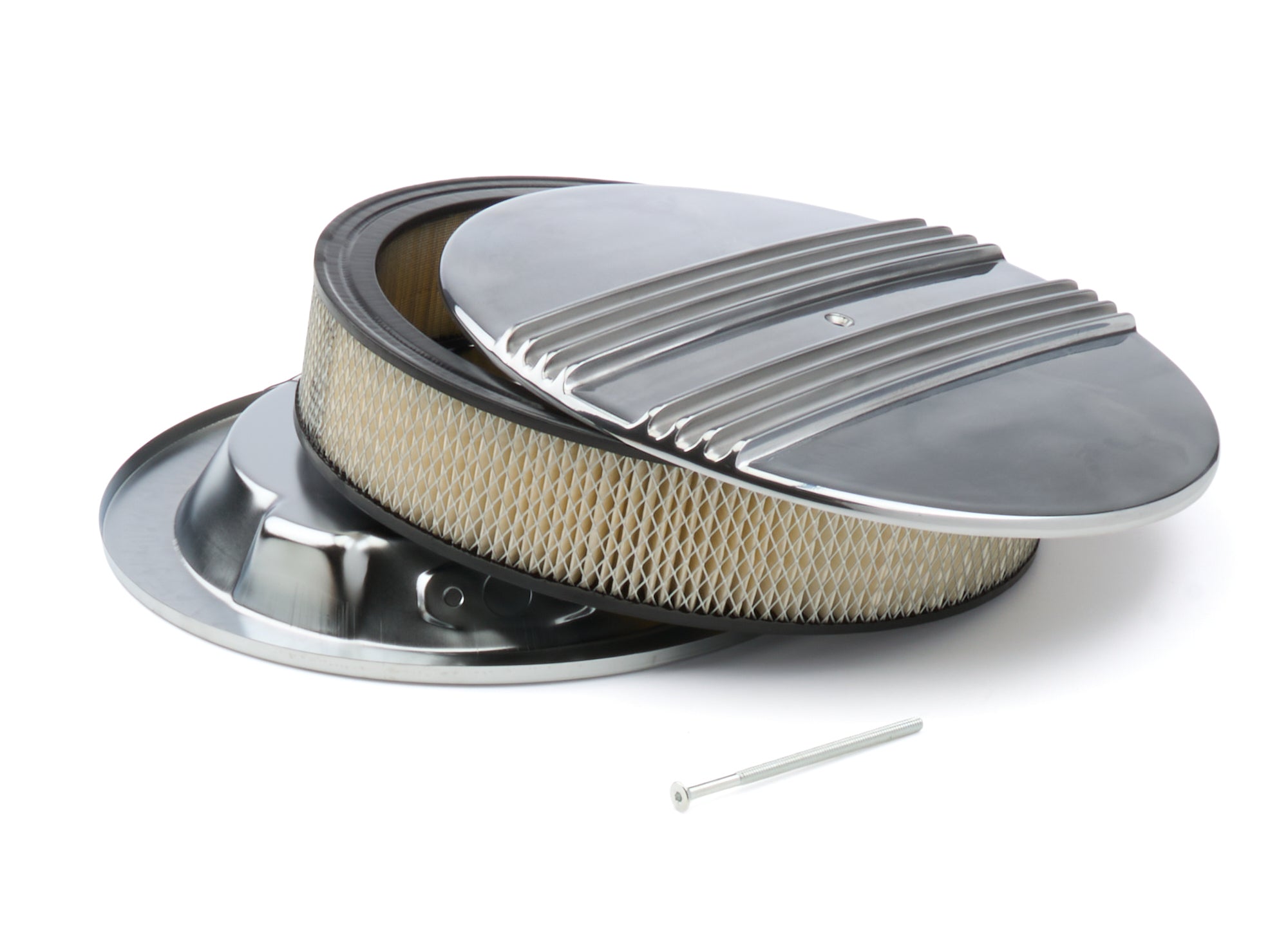 Racing Power Company R6722 14x3 Alum Round Finned Flat Base A/C Racing Power Company R6722