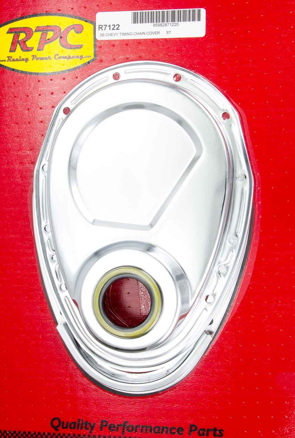 Racing Power Company R7122 SBC 2PC Timing Chain Cover Chrome Racing Power Company R7122