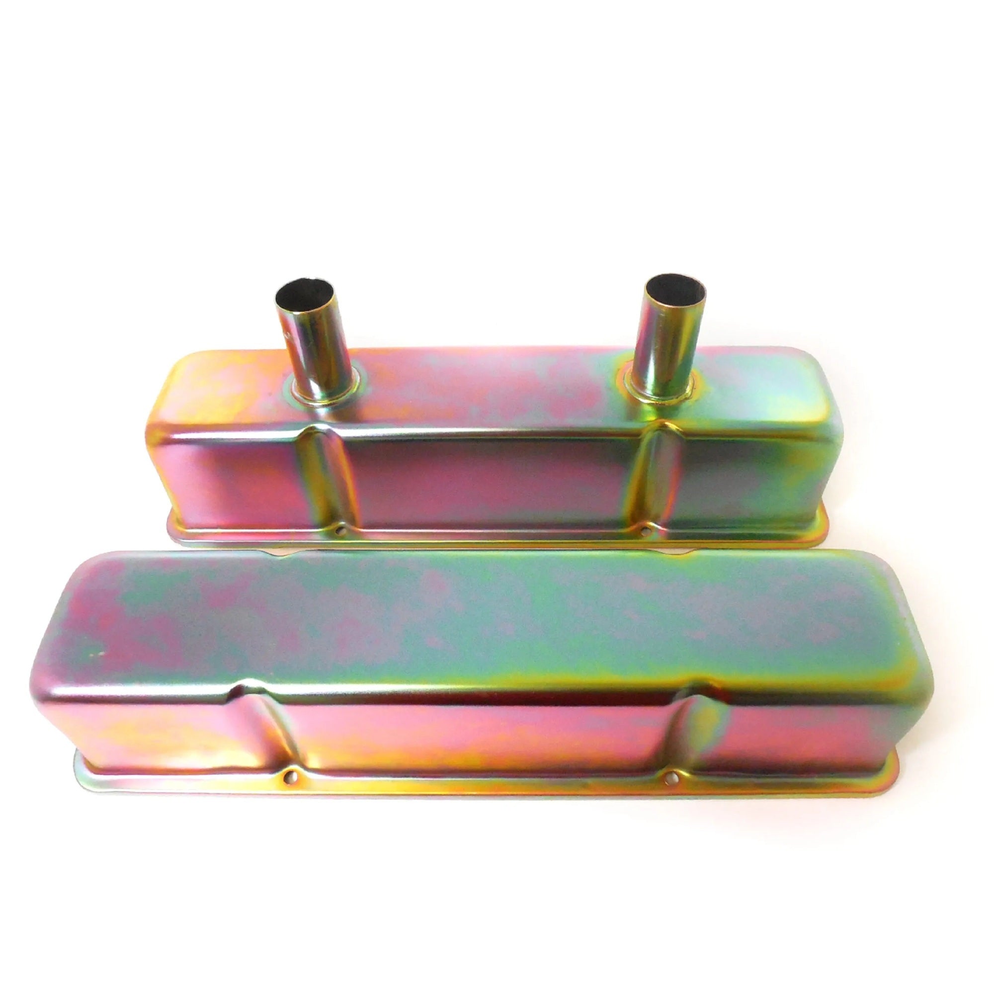 Racing Power Company R7215Z Zinc SB Chevy Circle Track Valve Cover Pair Racing Power Company R7215Z