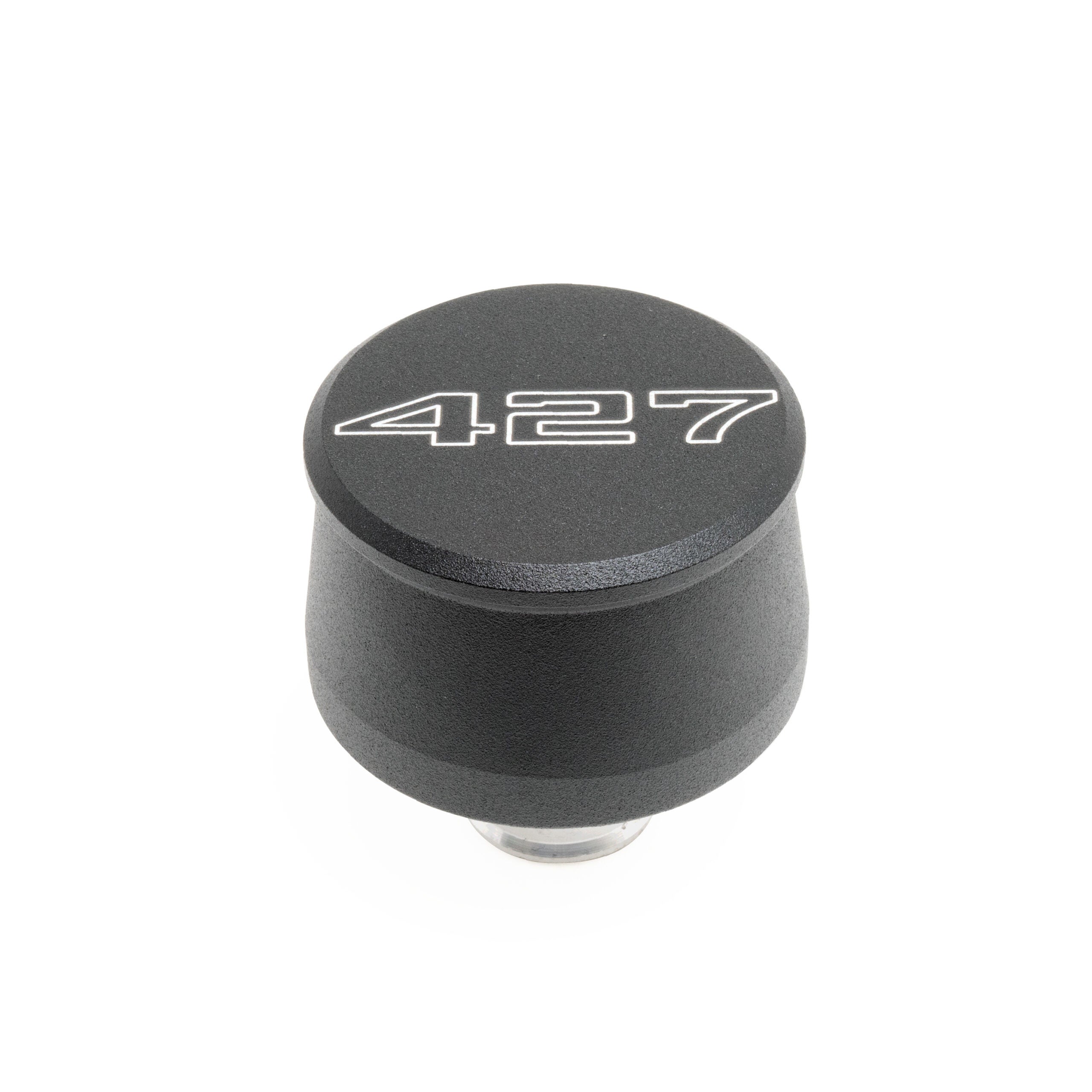 Racing Power Company R8212 Valve Cover Breather 427 Logo Black Each Racing Power Company R8212