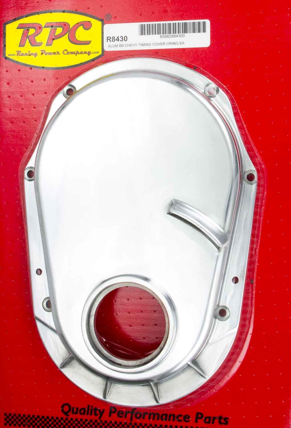 Racing Power Company R8430 BBC 96-   Alum Timing Chain Cover Polished Racing Power Company R8430