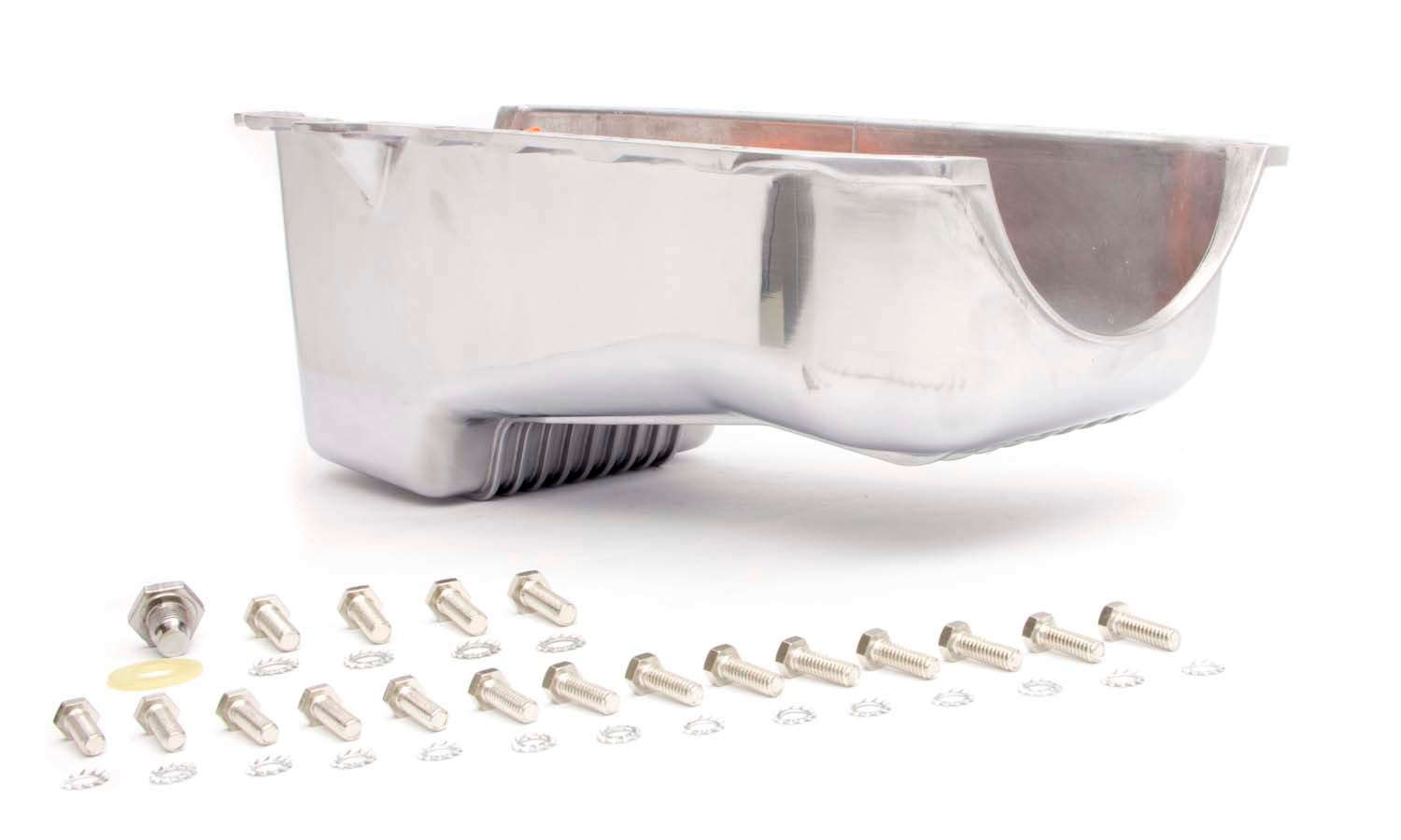Racing Power Company R8444 86-   SBC Alum Stock Oil Pan Polished Racing Power Company R8444