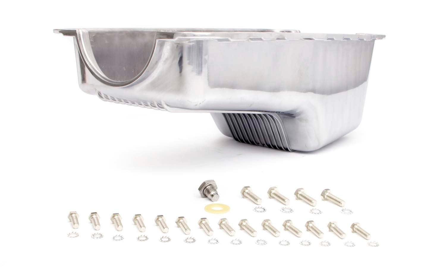 Racing Power Company R8446 64-73 SBF Alum Stock Oil Pan Polished Racing Power Company R8446