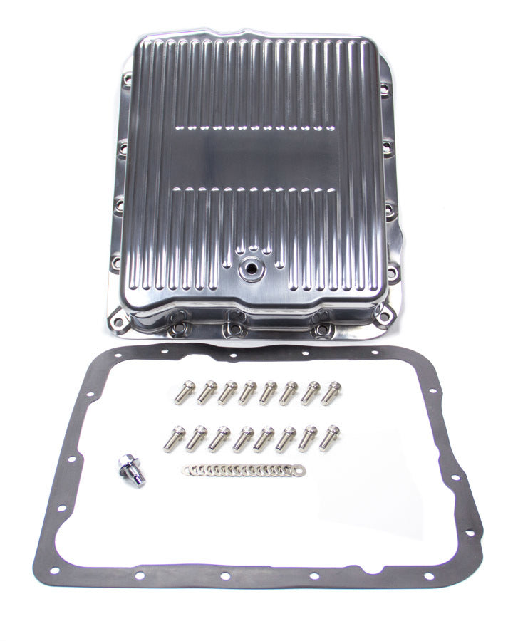 Racing Power Company R8493 GM 700R4 4L60 Alum Trans Pan Polished Racing Power Company R8493