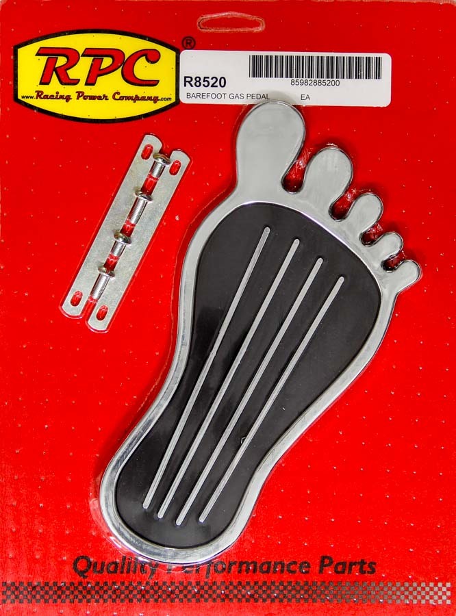Racing Power Company R8520 Gas Pedal Barefoot Chrom Steel Racing Power Company R8520