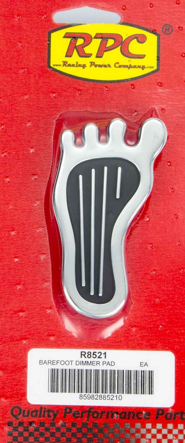 Racing Power Company R8521 Dimmer Pad Barefoot Chrome Steel Racing Power Company R8521