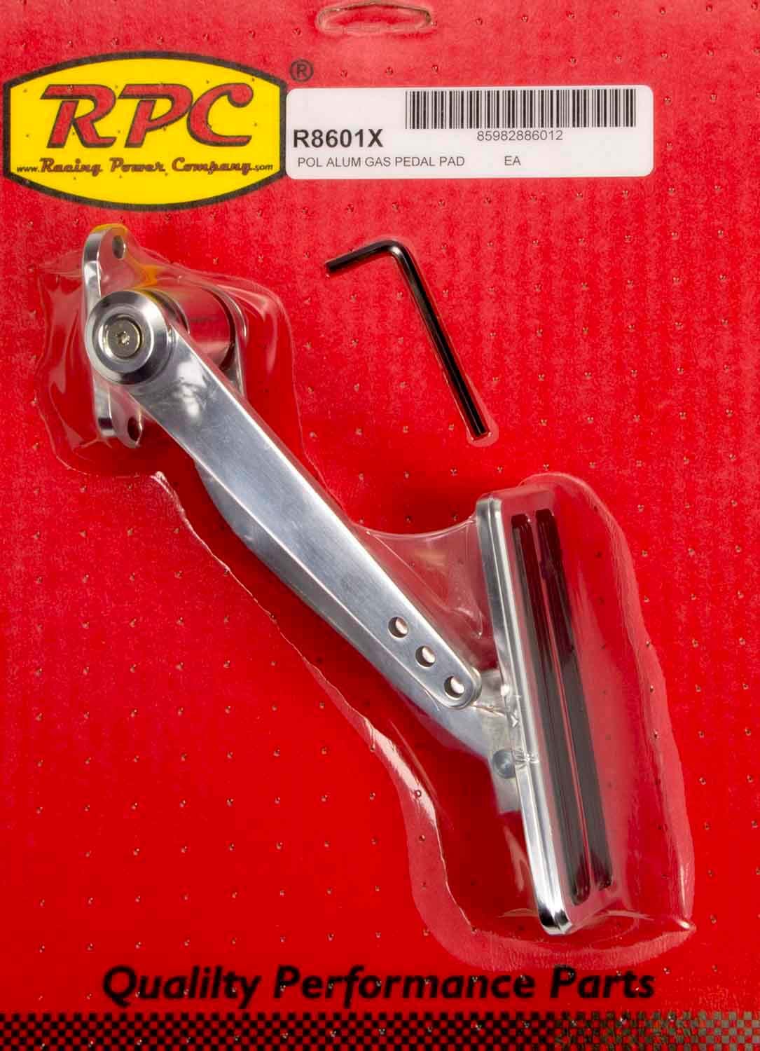 Racing Power Company R8601X Polished Alum Pad Alum Arm Gas Pedal Racing Power Company R8601X