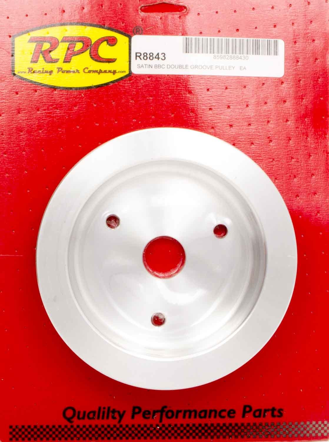 Racing Power Company R8843 BBC SWP 2 Groove Lower Pulley Satin Racing Power Company R8843