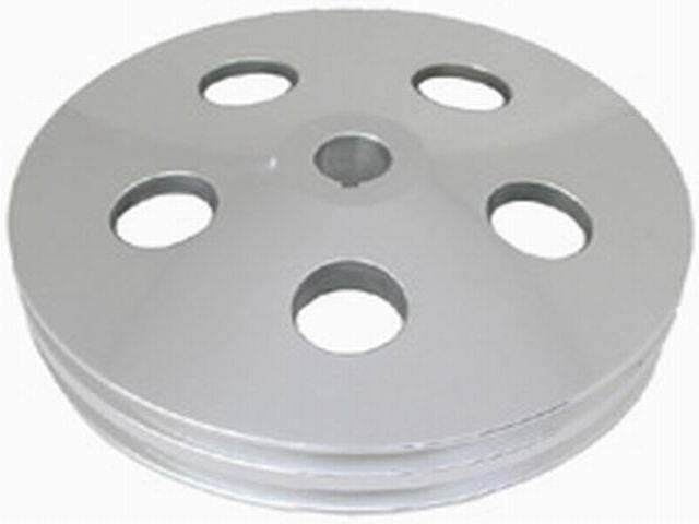 Racing Power Company R8847 Satin GM Power Steering 2V Pulley w/Keyway Racing Power Company R8847