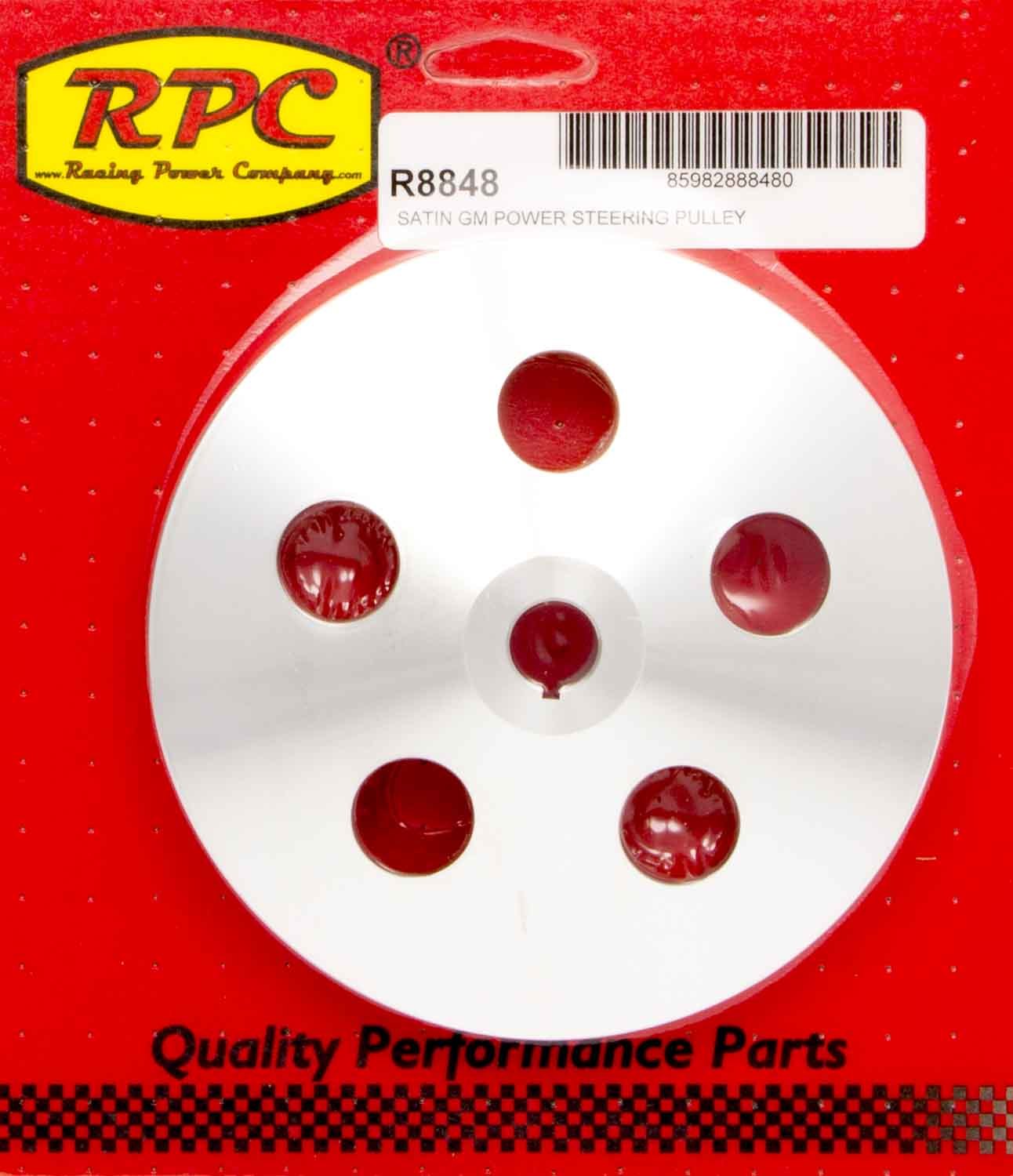 Racing Power Company R8848 Pre 84 GM Power Steering Pulley Satin Alum Racing Power Company R8848