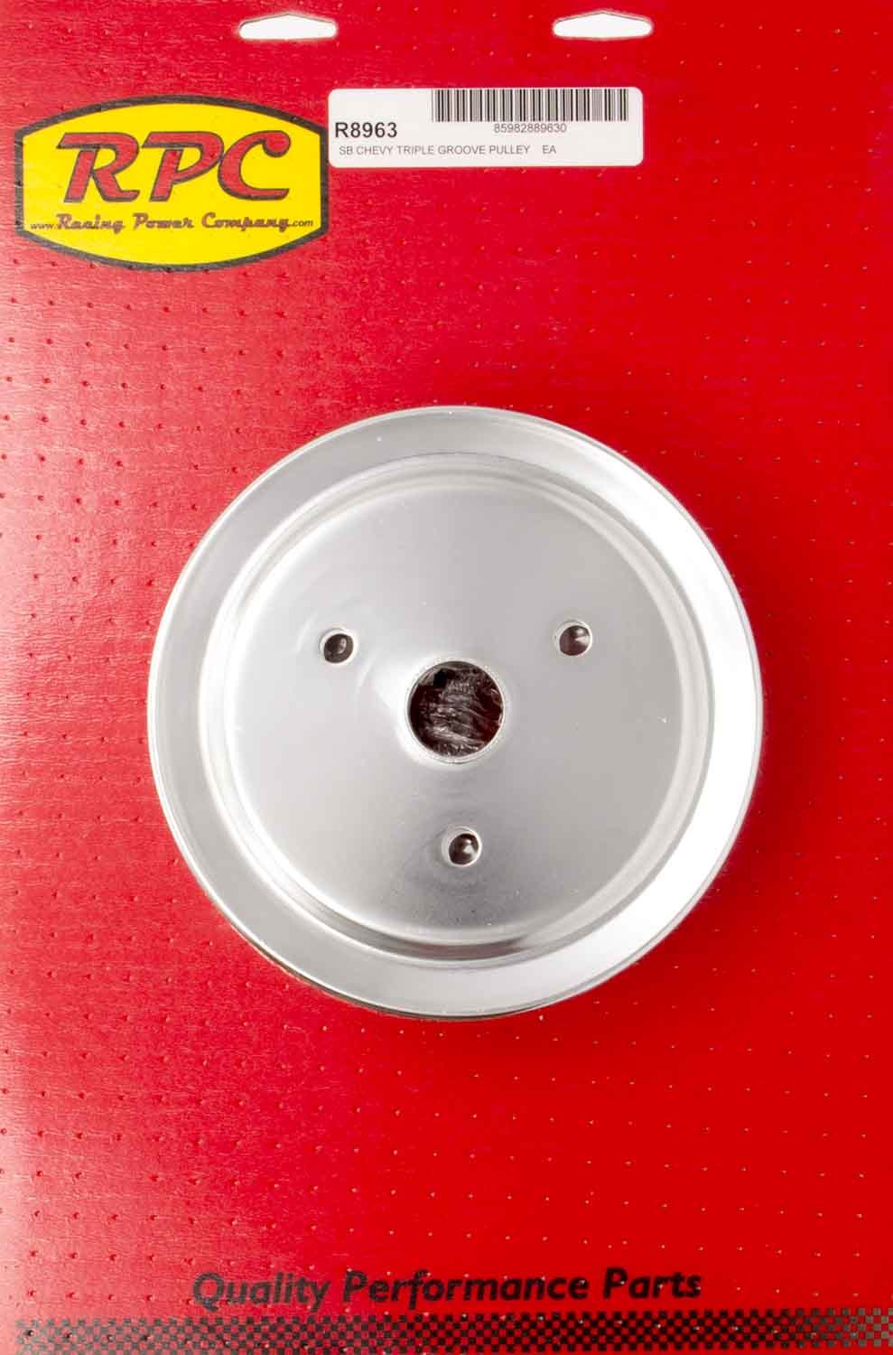 Racing Power Company R8963 SBC SWP 3 Groove Crank Pulley Racing Power Company R8963