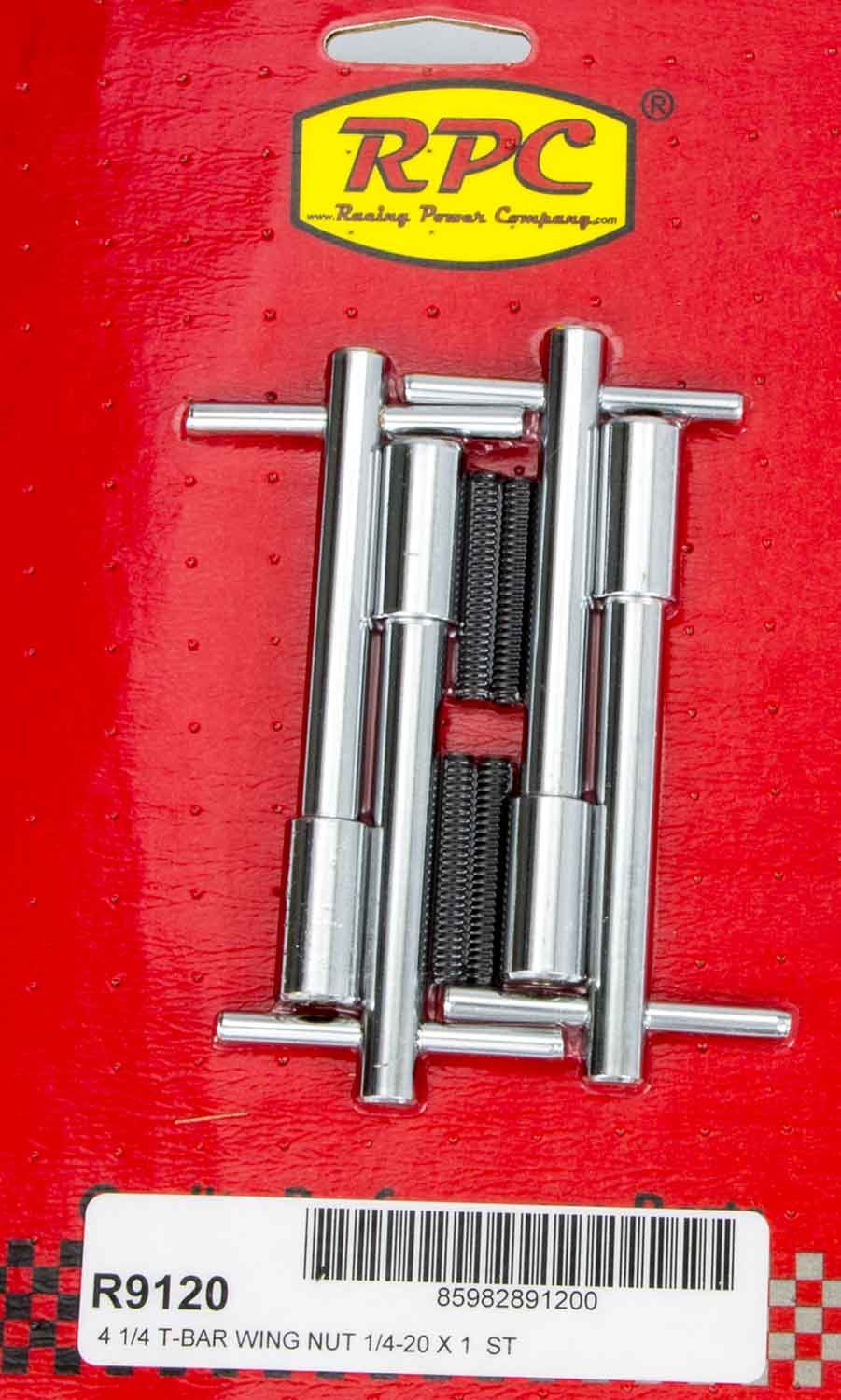 Racing Power Company R9120 4-1/4in Chrome Wing Nuts 1 1/4in-20  4pk Racing Power Company R9120
