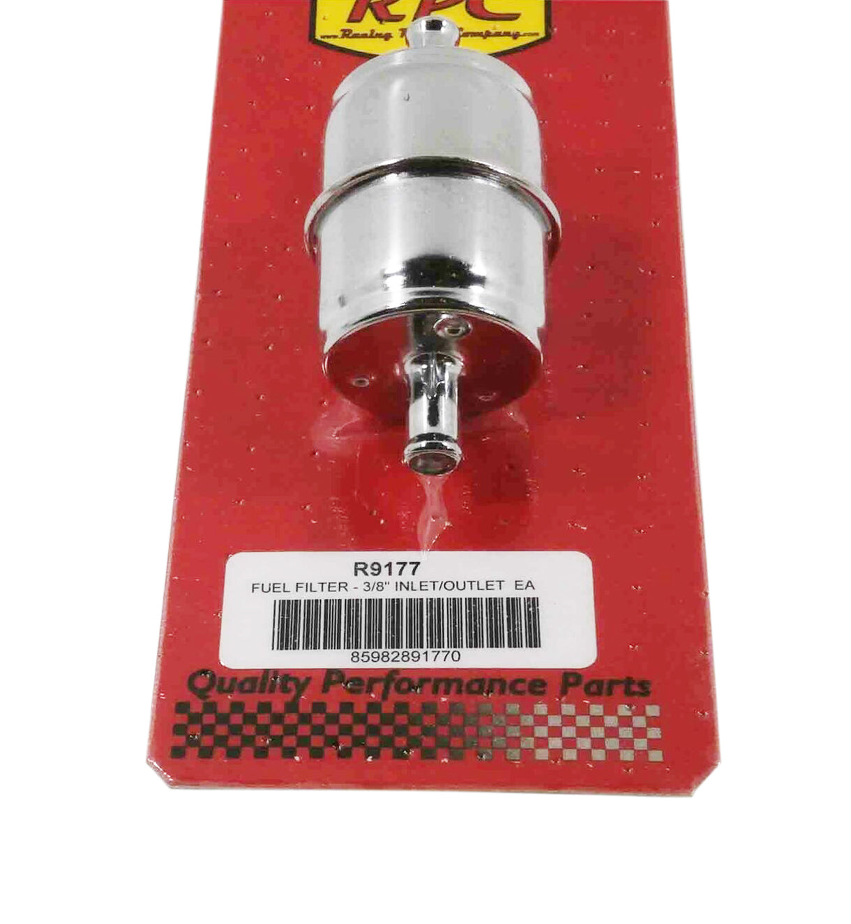 Racing Power Company R9177 Fuel Filter - 3/8In Inl et/Outlet  Ea Racing Power Company R9177