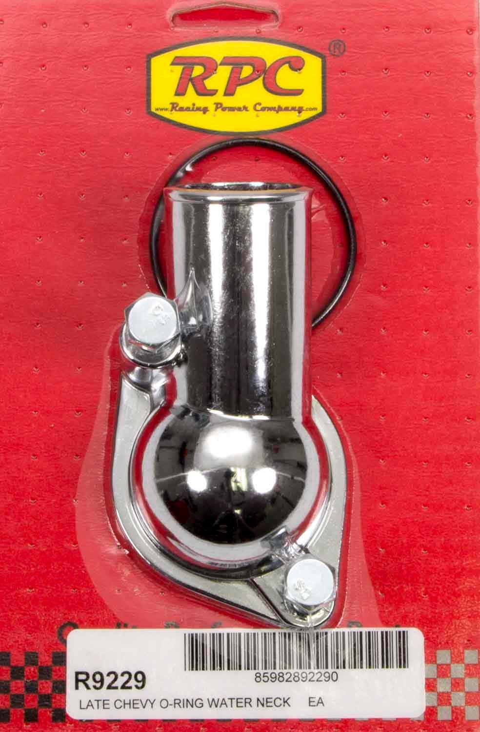 Racing Power Company R9229 66-75 Chevy V8 Steel Water Neck Chrome Racing Power Company R9229