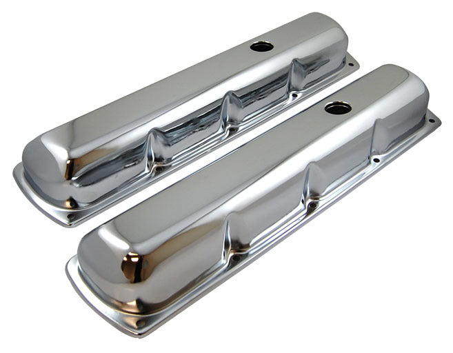 Racing Power Company R9395 Chrome Steel Oldsmobile Tall Valve Cover Pair Racing Power Company R9395