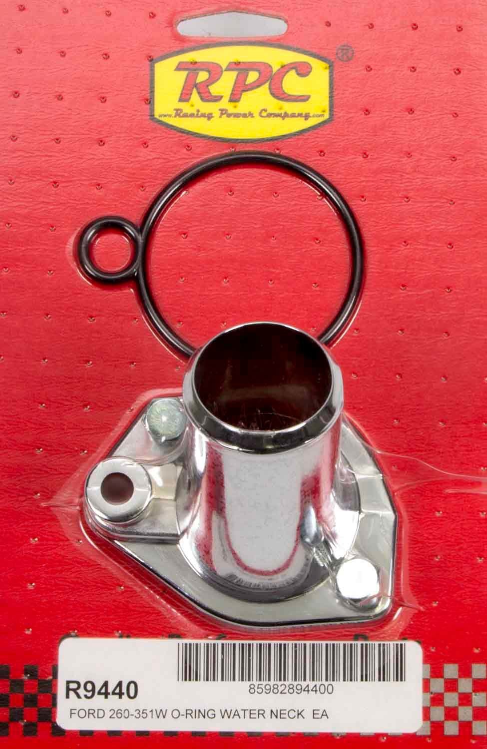 Racing Power Company R9440 65-75 SBF Steel Water Neck Chrome Racing Power Company R9440