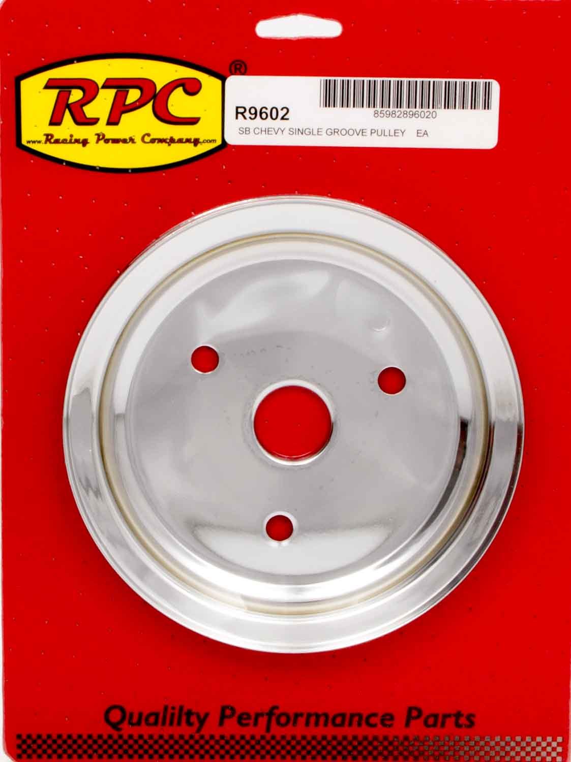 Racing Power Company R9602 Chrome Steel Crankshaft Pulley SBC Short Wp 6.8 Racing Power Company R9602