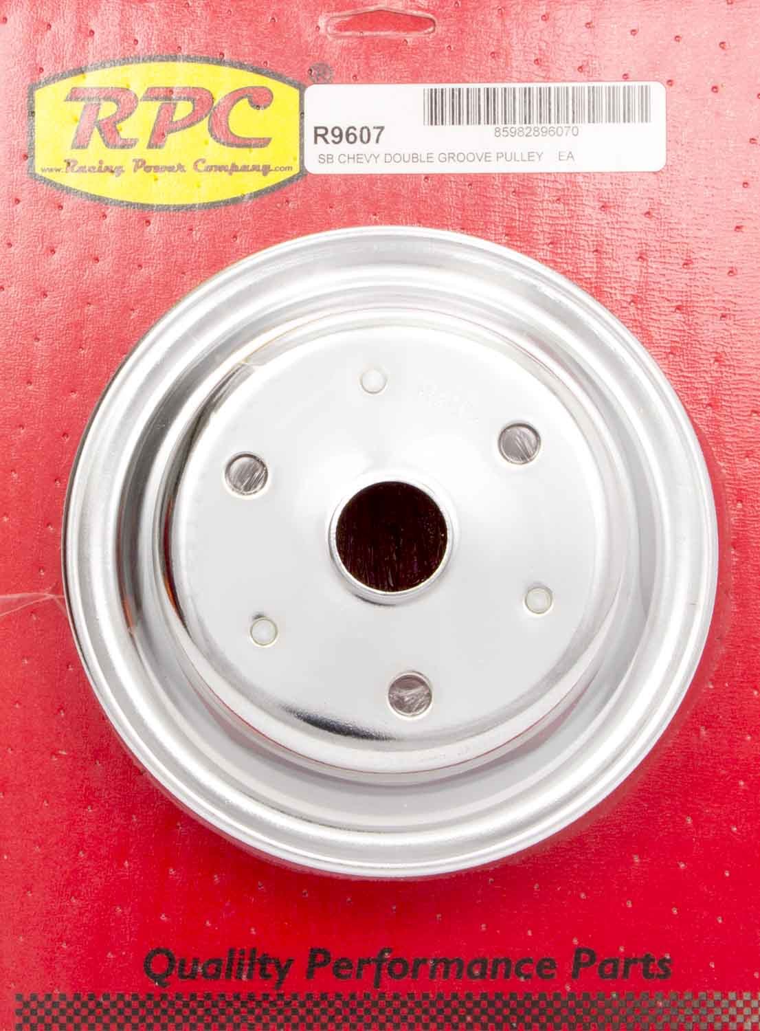 Racing Power Company R9607 Chrome Steel Crankshaft Pulley 2Groove Long WP Racing Power Company R9607