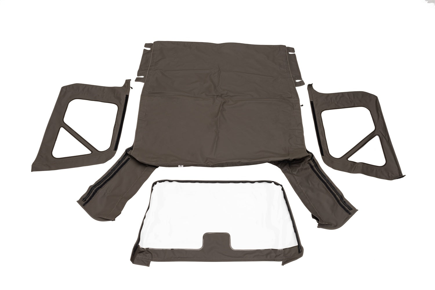 Rampage 68736 Complete Soft Top Kit; Khaki Diamond; For Use With Full Steel Doors; Rampage 68736