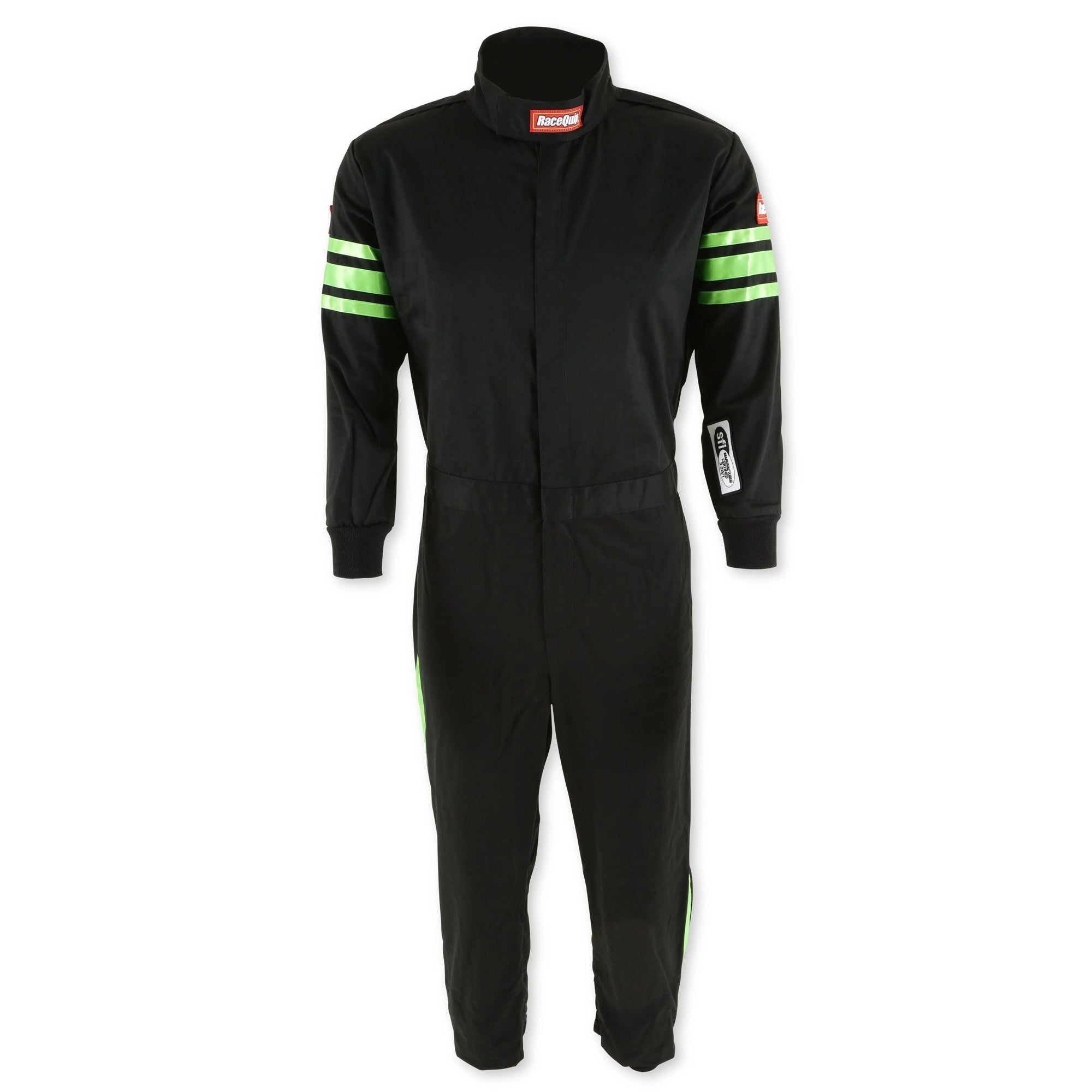 Racequip 1950796RQP Black Suit Single Layer Kids X-Large Green Trim Racequip 1950796RQP