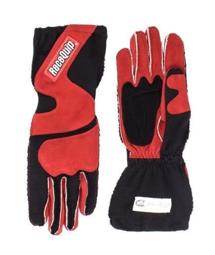 Racequip 356105RQP Gloves Outseam Black/Red Large SFI-5 Racequip 356105RQP