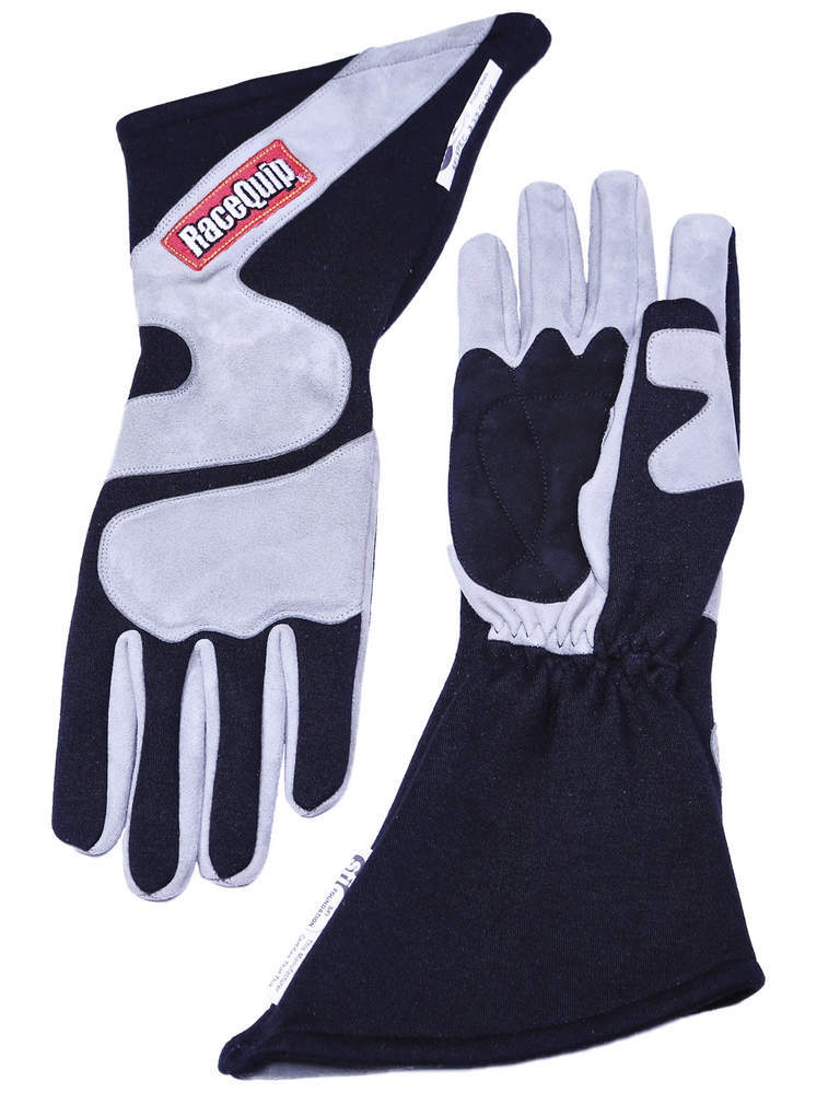 Racequip 358603RQP Gloves Outseam Black/ Gray Medium SFI-5 Racequip 358603RQP