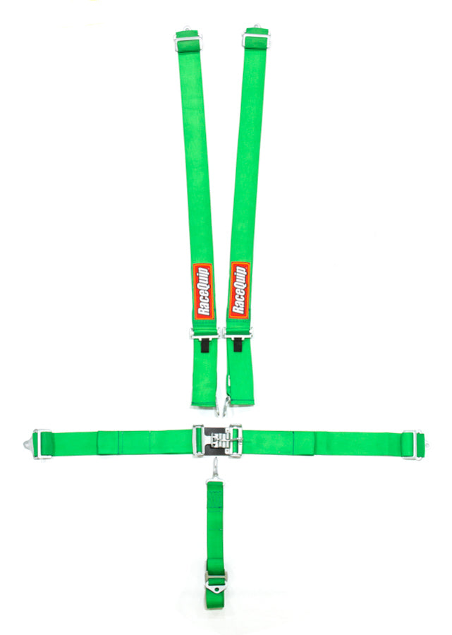Racequip 711071RQP 5pt Harness Set L&L Green SFI Racequip 711071RQP