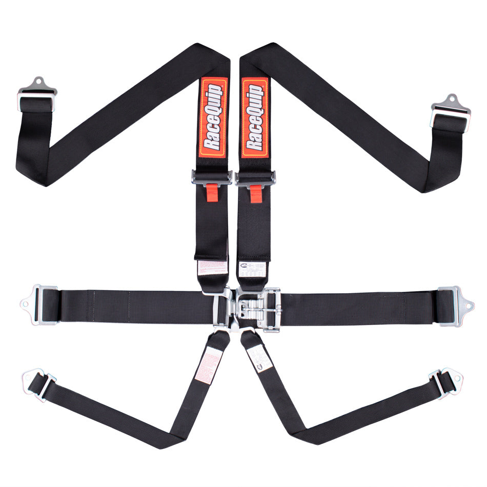 Racequip 712002RQP 6pt Harness Set L&L Black SFI Racequip 712002RQP