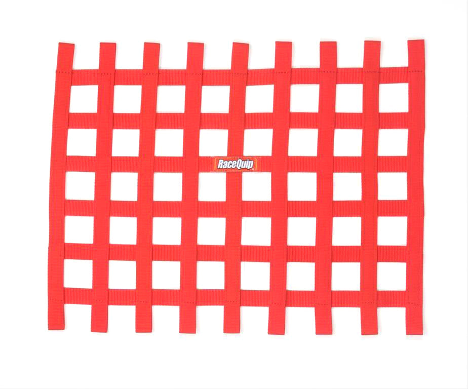 Racequip 721015RQP Ribbon Window Net Red Non-SFI Racequip 721015RQP