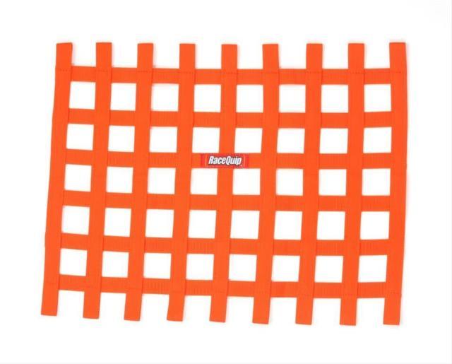 Racequip 721045RQP Ribbon Window Net Orange Non-SFI 18in x 24in Racequip 721045RQP