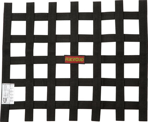 Racequip 726003RQP Ribbon Net 18x18 SFI Black Racequip 726003RQP