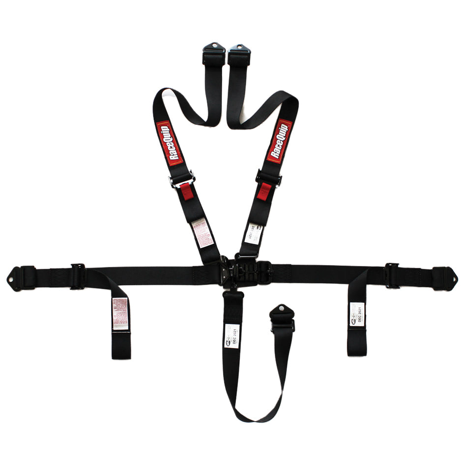 Racequip 809009RQP Harness 5pt L&L 2in P/U Lap Black SFI 16.1 Racequip 809009RQP