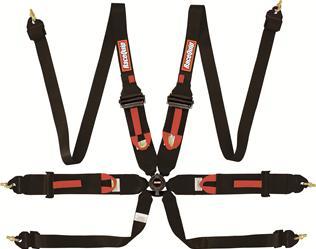 Racequip 854004RQP 6pt Harness Camlock P/U Lap Black HNR FIA Racequip 854004RQP