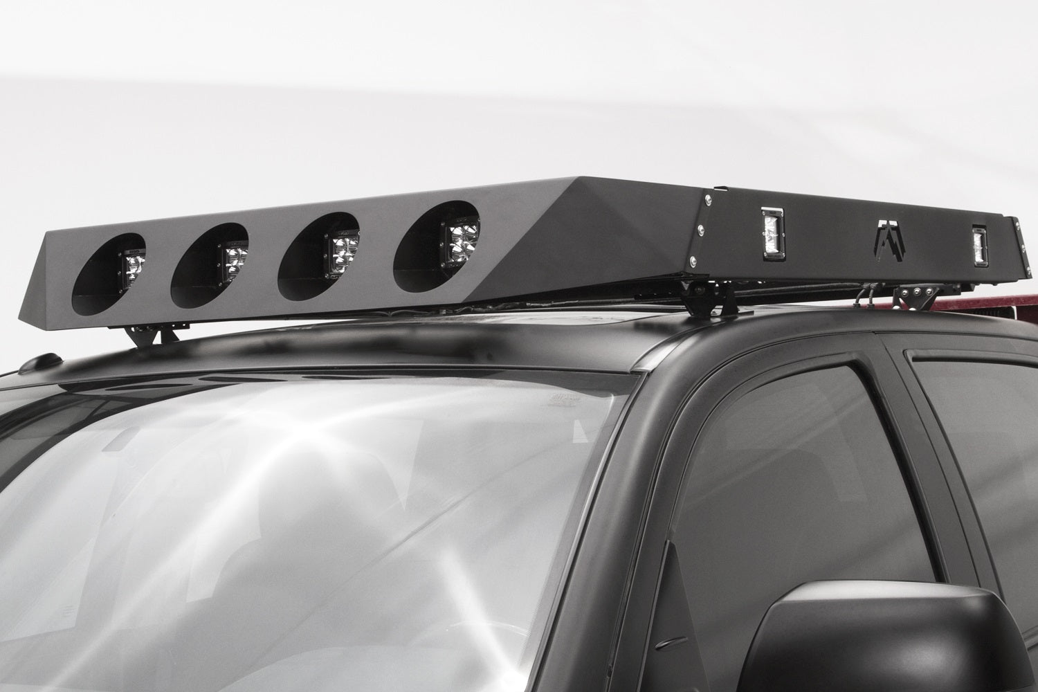 Fab Fours RR14-1 Roof Rack; Powder Coated; 4 Light Roof Rack Face Plate; Fab Fours RR14-1
