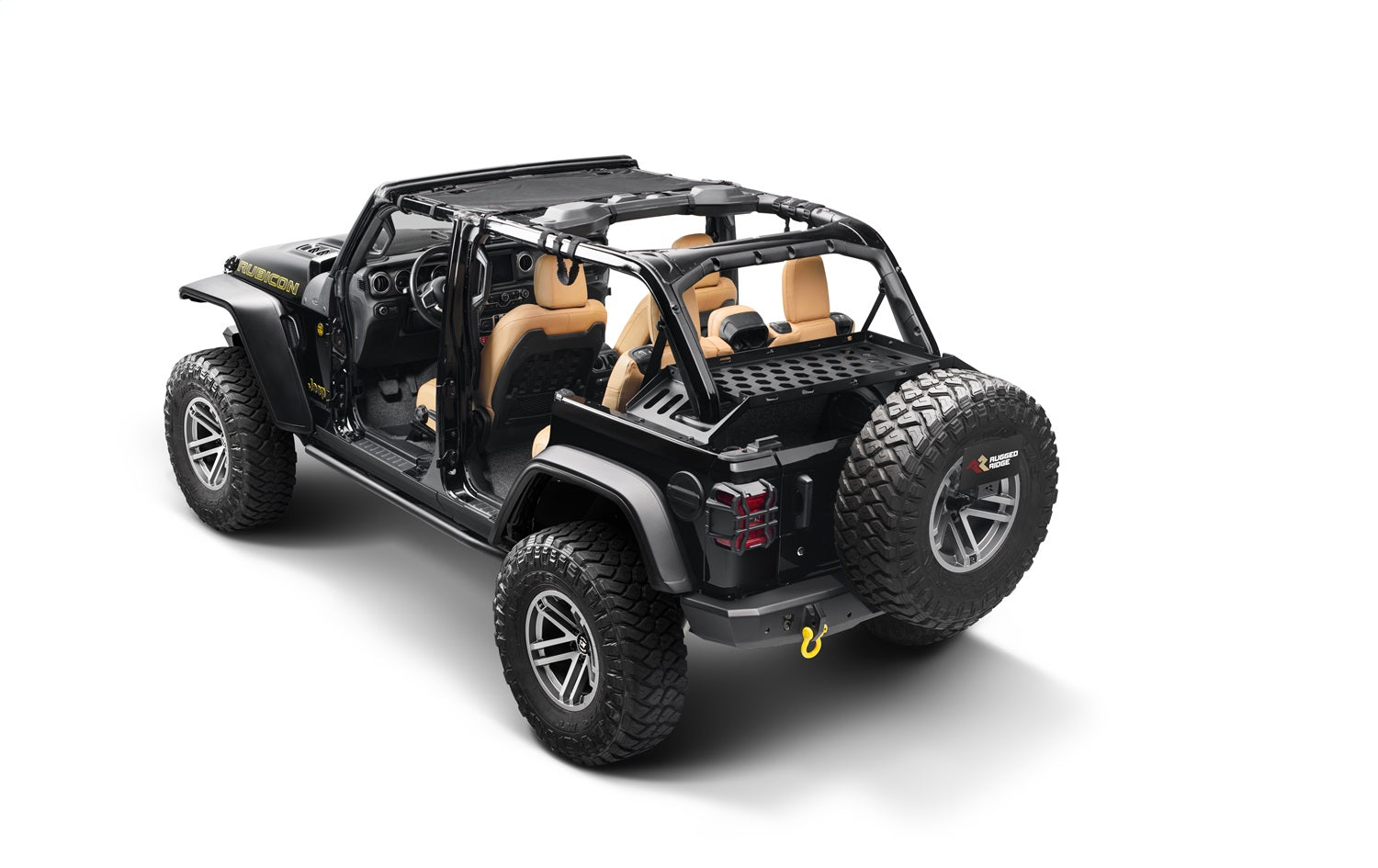 Rugged Ridge 13551.41 Interior Storage Rack; Black; Steel; Rugged Ridge 13551.41