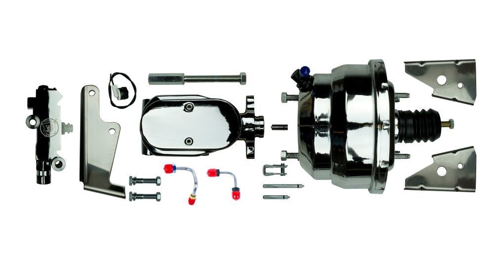 Right Stuff Detailing J81315171 Chrome 8in Dual Booster and Master Cylinder Right Stuff Detailing J81315171