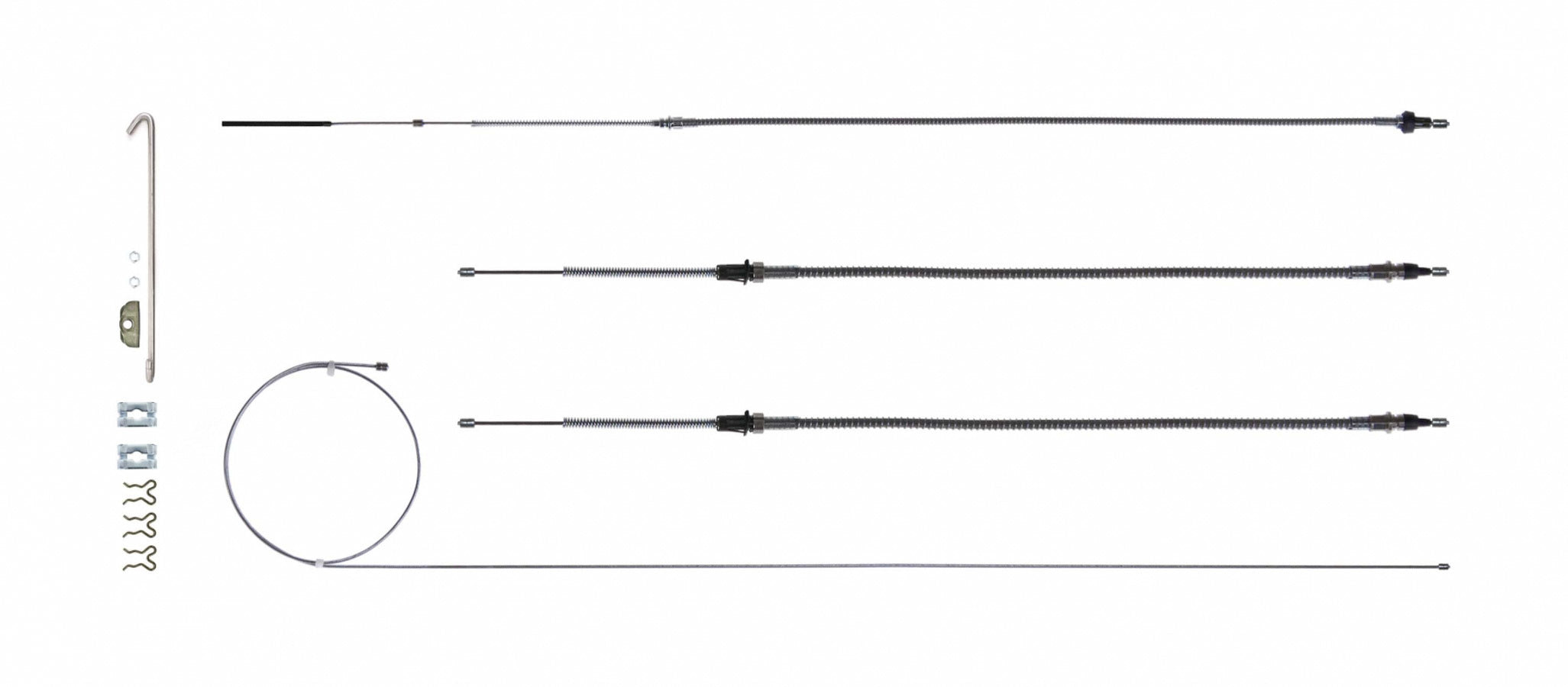 Right Stuff Detailing RSBCF02S Brake Cable Set w/Hardwa re 68-69 Camaro Stainles Right Stuff Detailing RSBCF02S