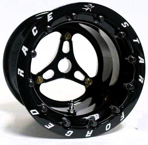 Race Star 53-88SBL 53 Jr Dragster Pair 8x8 Single Beadlock Black Race Star 53-88SBL