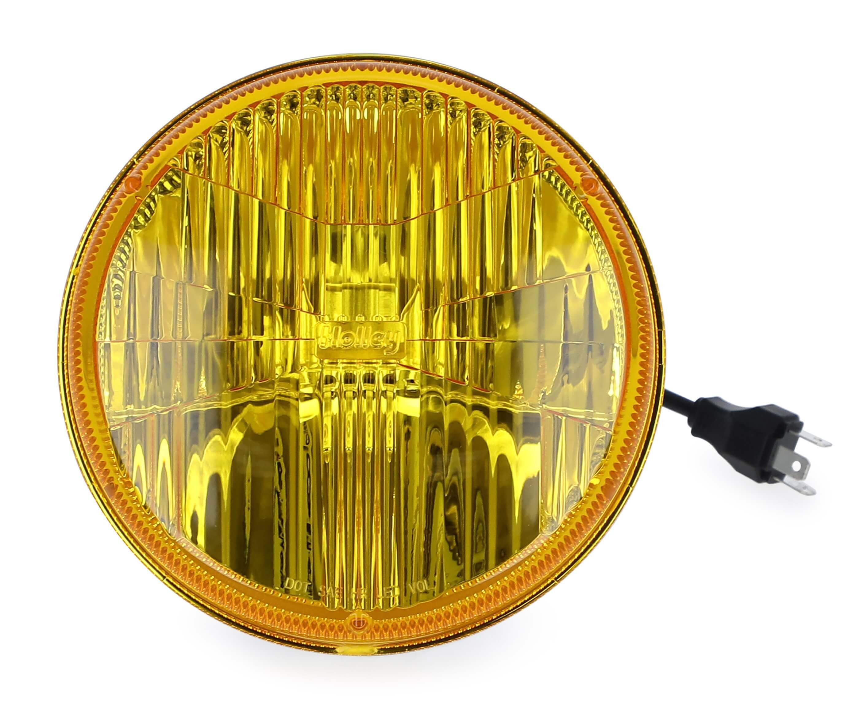 Retrobright LFRB115 Headlight LED Sealed 7in Round Yellow Each Retrobright LFRB115