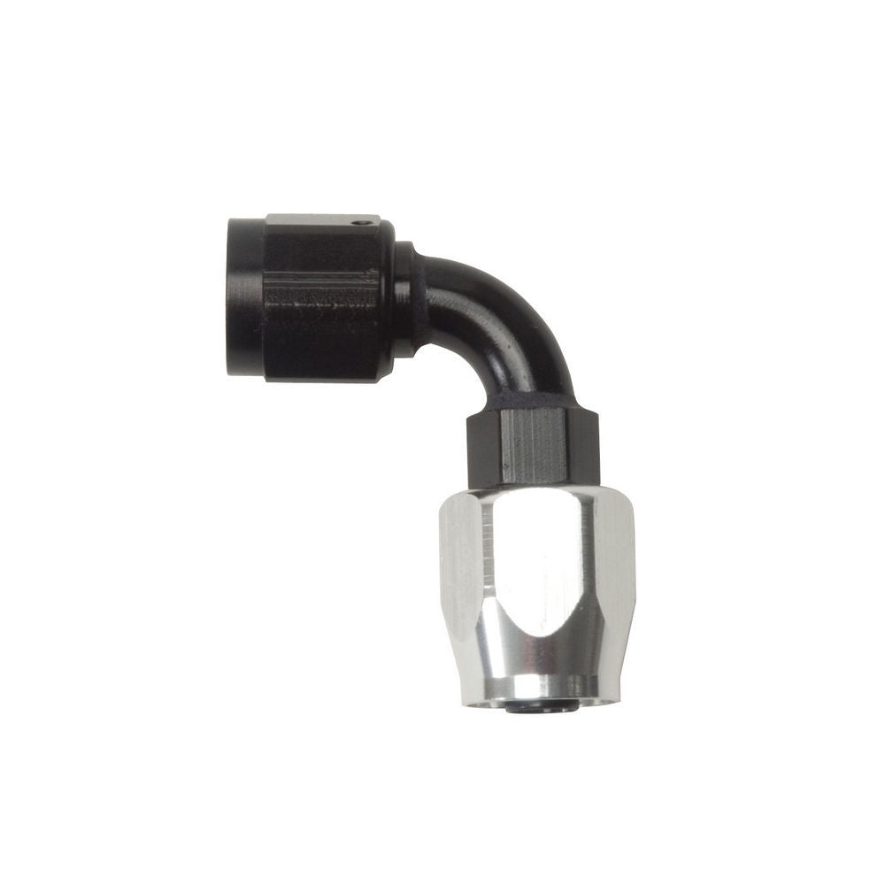 Russell 610163 #6 90 Deg Hose End Black/Silver Russell 610163