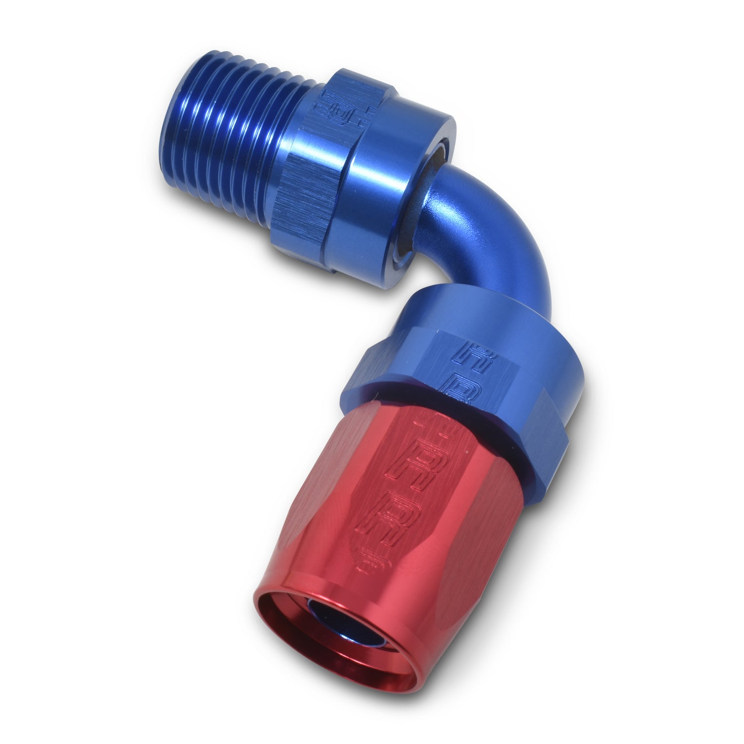 Russell 612180 6AN 3/8NPT 90Deg Hse End Blue/Red Russell 612180