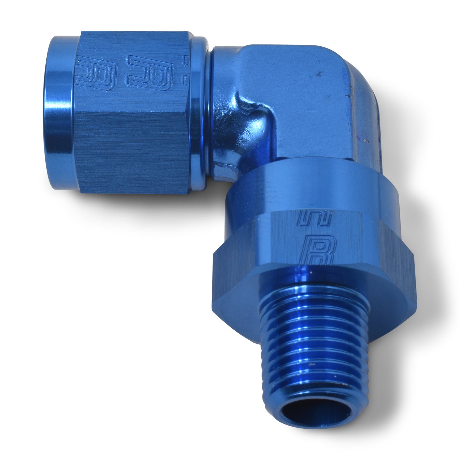 Russell 614026 6AN 3/8NPT 90Deg Swivel Blue Russell 614026