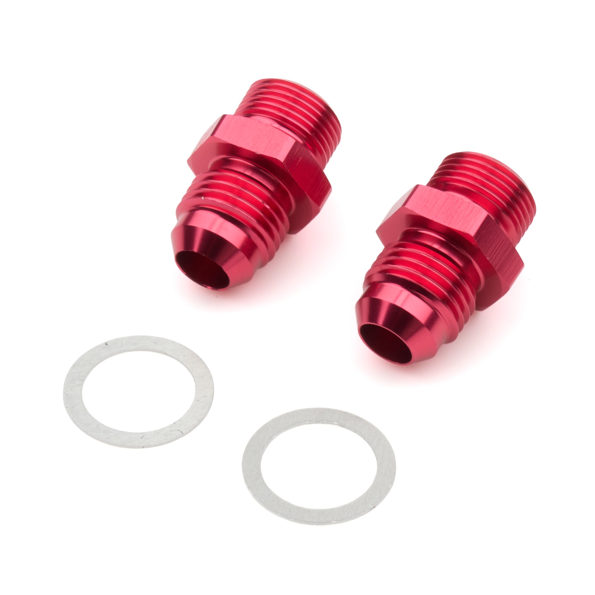 Russell 640200 6AN Male Single Feed Holley Fitting (2 PACK) Russell 640200