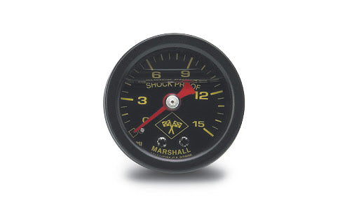 Russell 650310 0-15 Fuel PSI Gauge Liquid Filled Black Russell 650310