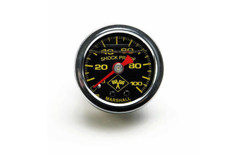 Russell 650320 0-100 PSI Fuel Pressure Gauge Blk Face/Chrm Case Russell 650320