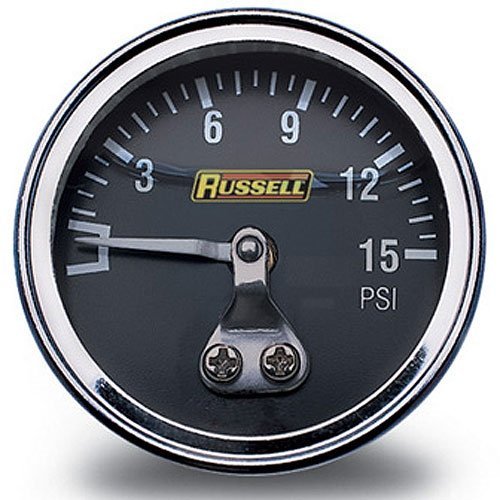 Russell 650330 0-15 PSI Fuel Pressure Gauge Russell 650330