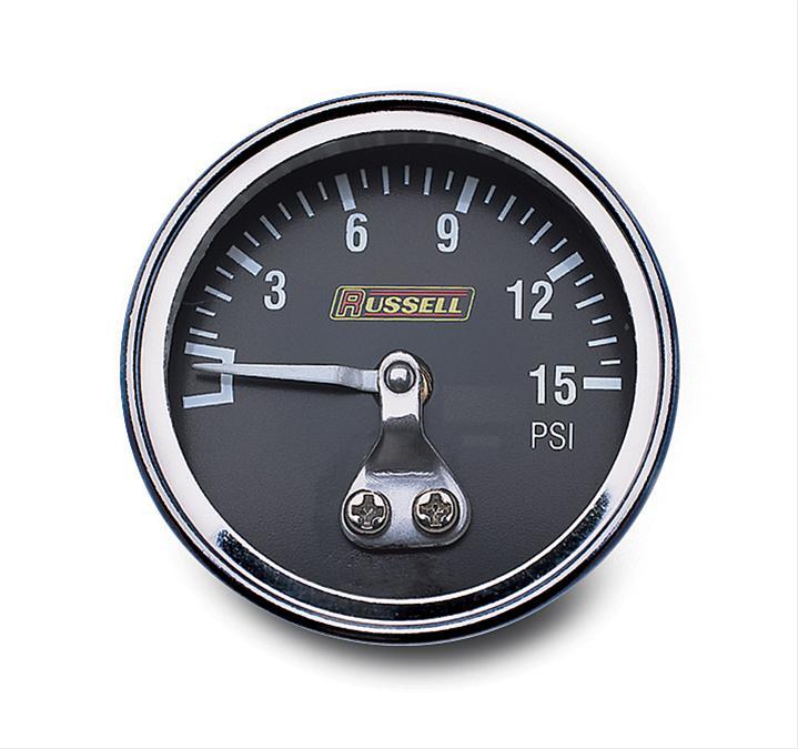Russell 650350 Non Liquid Filled Gauge 0-15 PSI Russell 650350