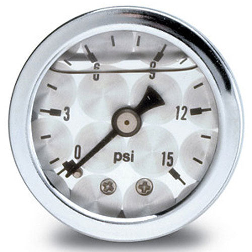 Russell 650390 Gauge Fuel Pressure 15 PSI Liquid Filled Russell 650390