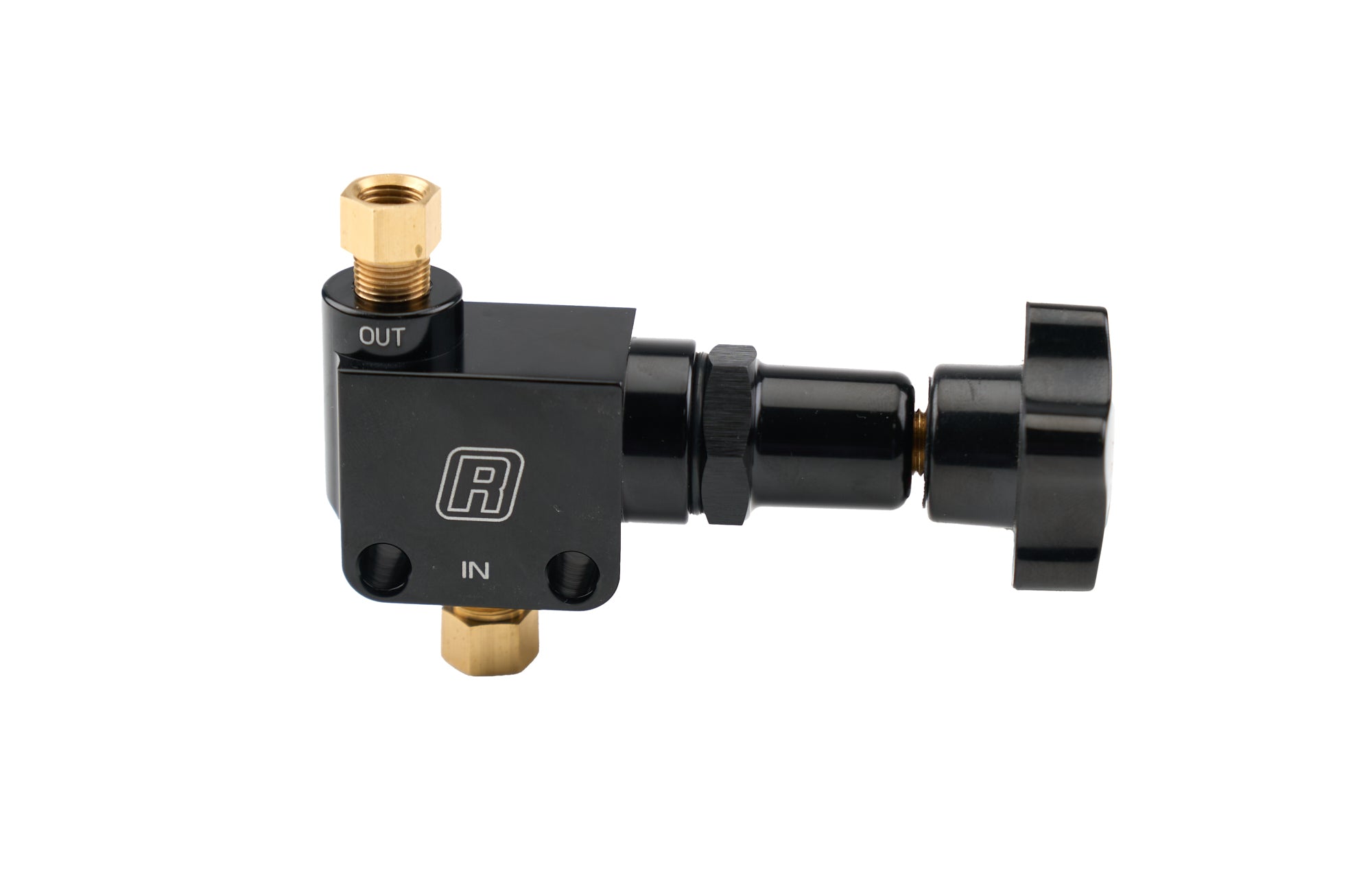 Russell 654000 Billet Brake Prop Valve 3/8 24 Inv Flare Black Russell 654000