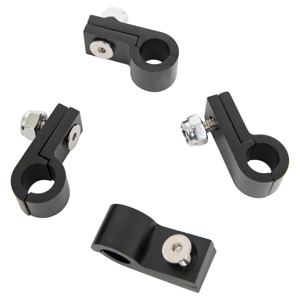Russell 654253 Line Clamp 6AN Tubing Black Anodized (4 Pack) Russell 654253
